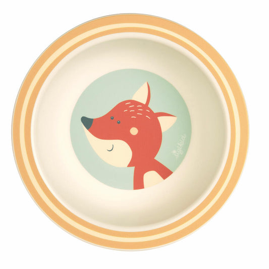 sigikid 4 Freunde Schüssel Fuchs, Müslischale, Schale, Suppenschale, Kinder, rPET, Türkis, Ø 15.5 cm, 25361