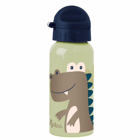 sigikid Trinkflasche Dino, Kindertrinkflasche, Kinder Flasche, Wasserflasche, Edelstahl / Kunststoff, 400 ml, 25382
