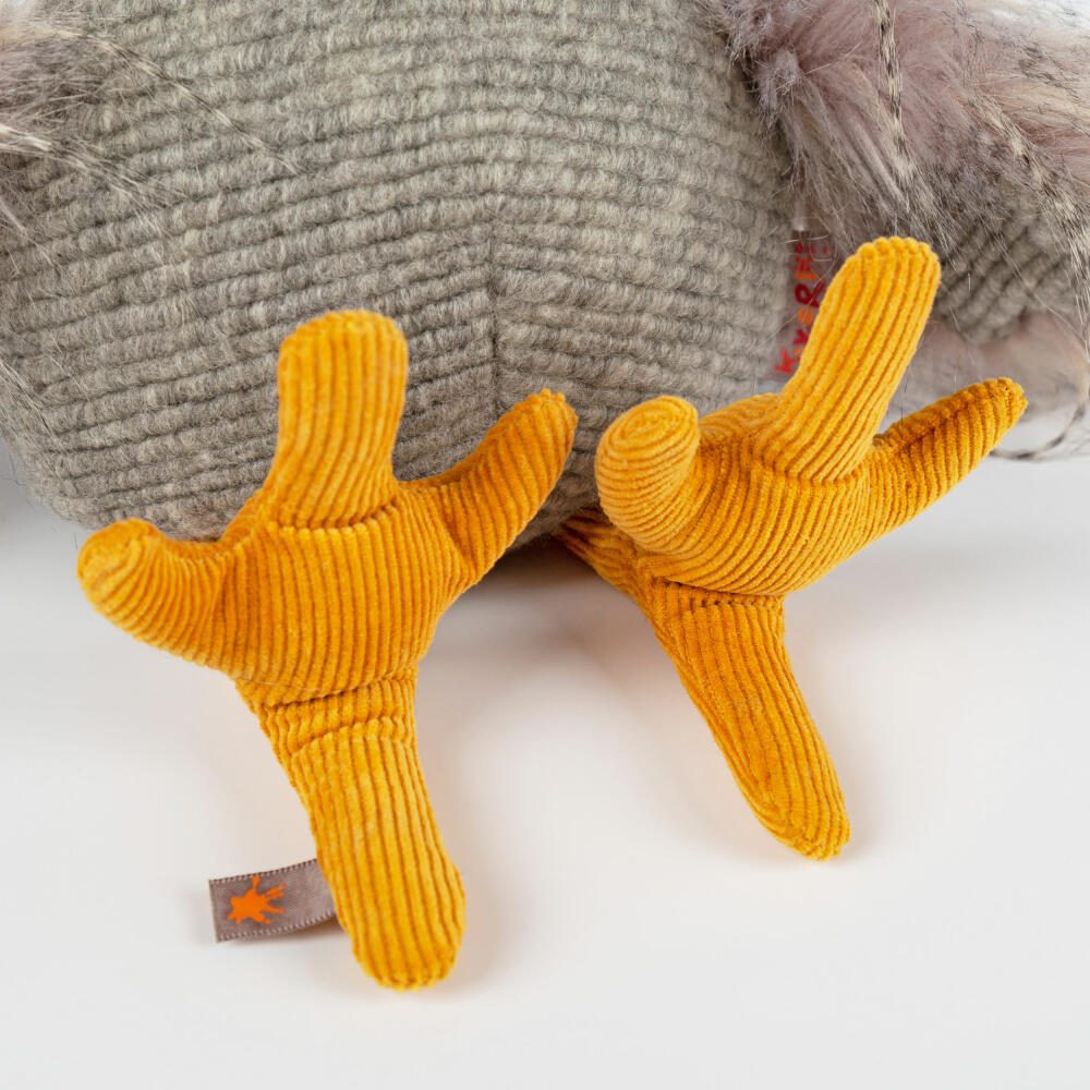 sigikid Chilling Chicken Kikeriki, Kuscheltier, Stofftier, Schmusetier, Grau, 35 cm, 42984