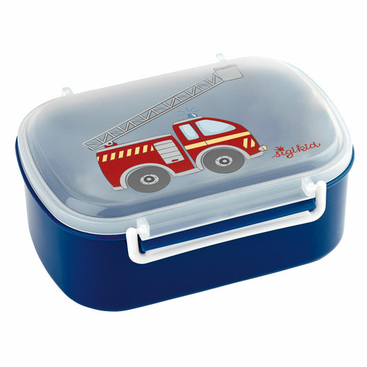 sigikid Brotdose Feuerwehr, Brotbox, Lunchbox, Kinder, Kunststoff, 11 x 17 cm, 25408