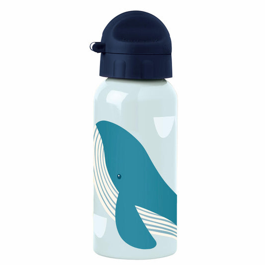 sigikid Trinkflasche Wal, Kindertrinkflasche, Kinder Flasche, Wasserflasche, Edelstahl / Kunststoff, 400 ml, 25383