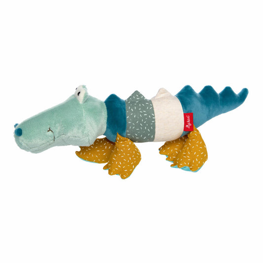 sigikid Patchwork Sweety Krokodil Yellow, Kuscheltier, Plüschtier, Schmusetier, Polyester, 43 cm, 43234