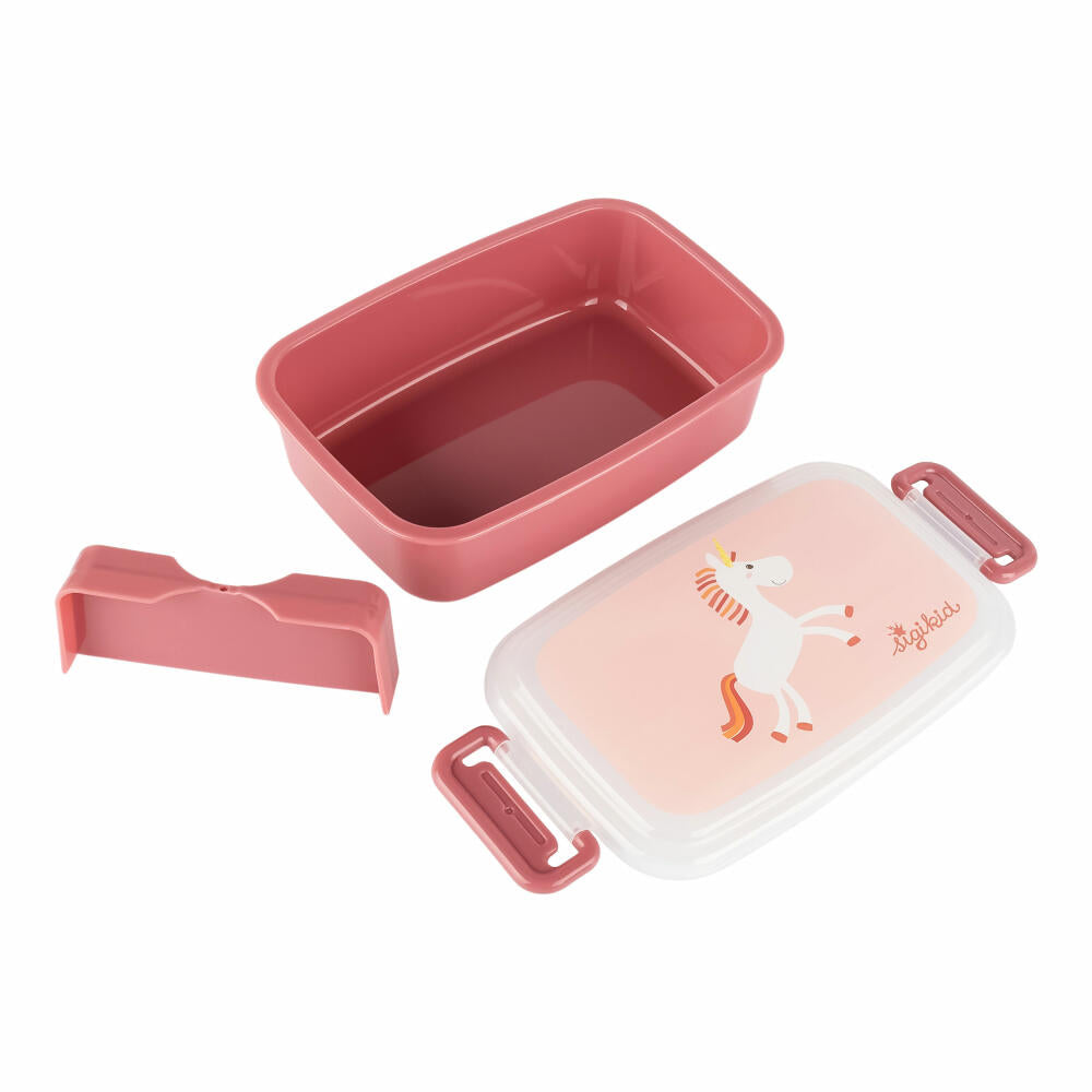 sigikid lunch box unicorn, bread box, lunch box, children, plastic, 9 x 17.5 cm, 25368