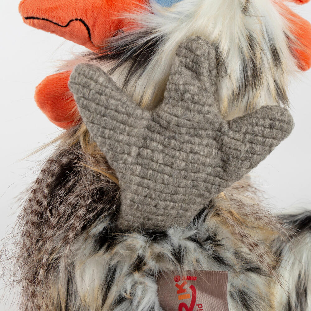 sigikid Tour de Poule Kikeriki, Kuscheltier, Stofftier, Schmusetier, Grau, 26 cm, 42992
