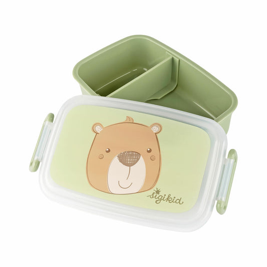 sigikid lunch box bear, bread box, lunch box, children, plastic, 9 x 17.5 cm, 25370