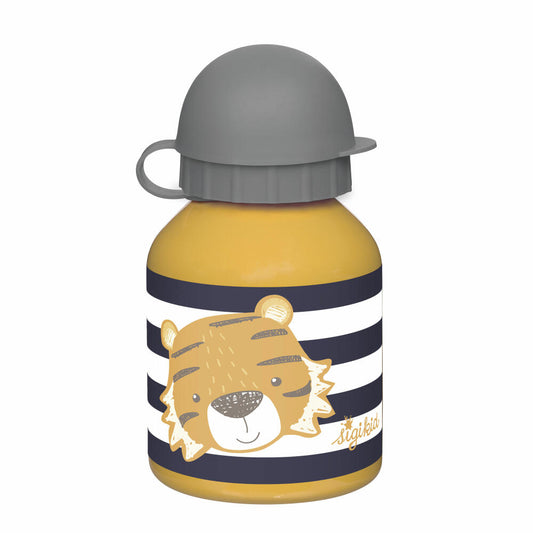 sigikid Trinkflasche Tiger, Kindertrinkflasche, Kinder Flasche, Wasserflasche, Edelstahl / Kunststoff, 250 ml, 25376
