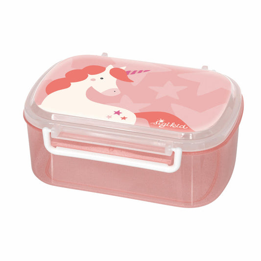 sigikid Brotdose Einhorn, Brotbox, Lunchbox, Kinder, Kunststoff, 11 x 17 cm, 25371