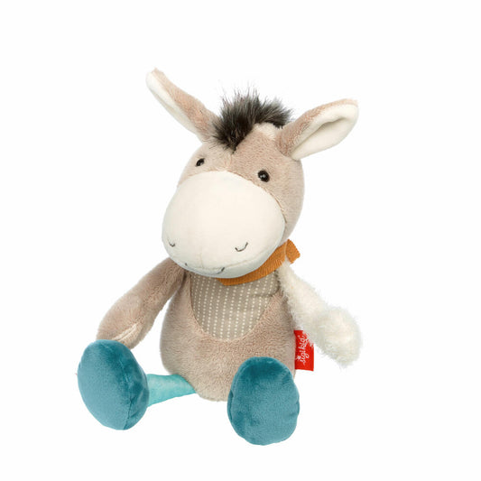 sigikid Patchwork Sweety Esel Yellow, Kuscheltier, Plüschtier, Schmusetier, Polyester, 31 cm, 43238