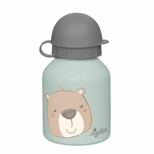 sigikid Trinkflasche Bär, Kindertrinkflasche, Kinder Flasche, Wasserflasche, Edelstahl / Kunststoff, 250 ml, 25377