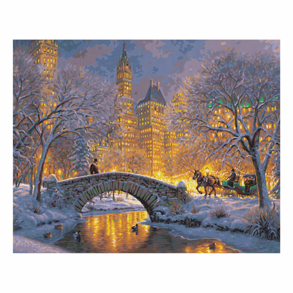 Schipper Painting by Numbers Silent Night in Central Park, Master Class Premium, Coloring Page, Wall Picture, 40 x 50 cm, 609130874