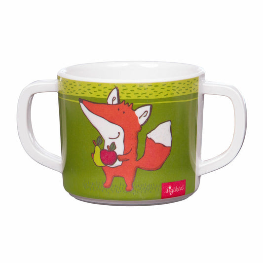 sigikid Forest Fox Tasse Fuchs, Henkeltasse, Becher, Kinder, rPET, Grün, 300 ml, 25398