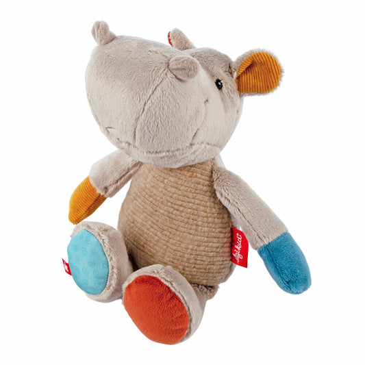 sigikid Patchwork Sweety Nilpferd Yellow, Kuscheltier, Plüschtier, Schmusetier, Polyester, 26 cm, 43229