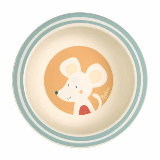sigikid 4 Freunde Schüssel Maus Yellow, Müslischale, Schale, Suppenschale, Kinder, rPET, Gelb, Ø 15.5 cm, 25358