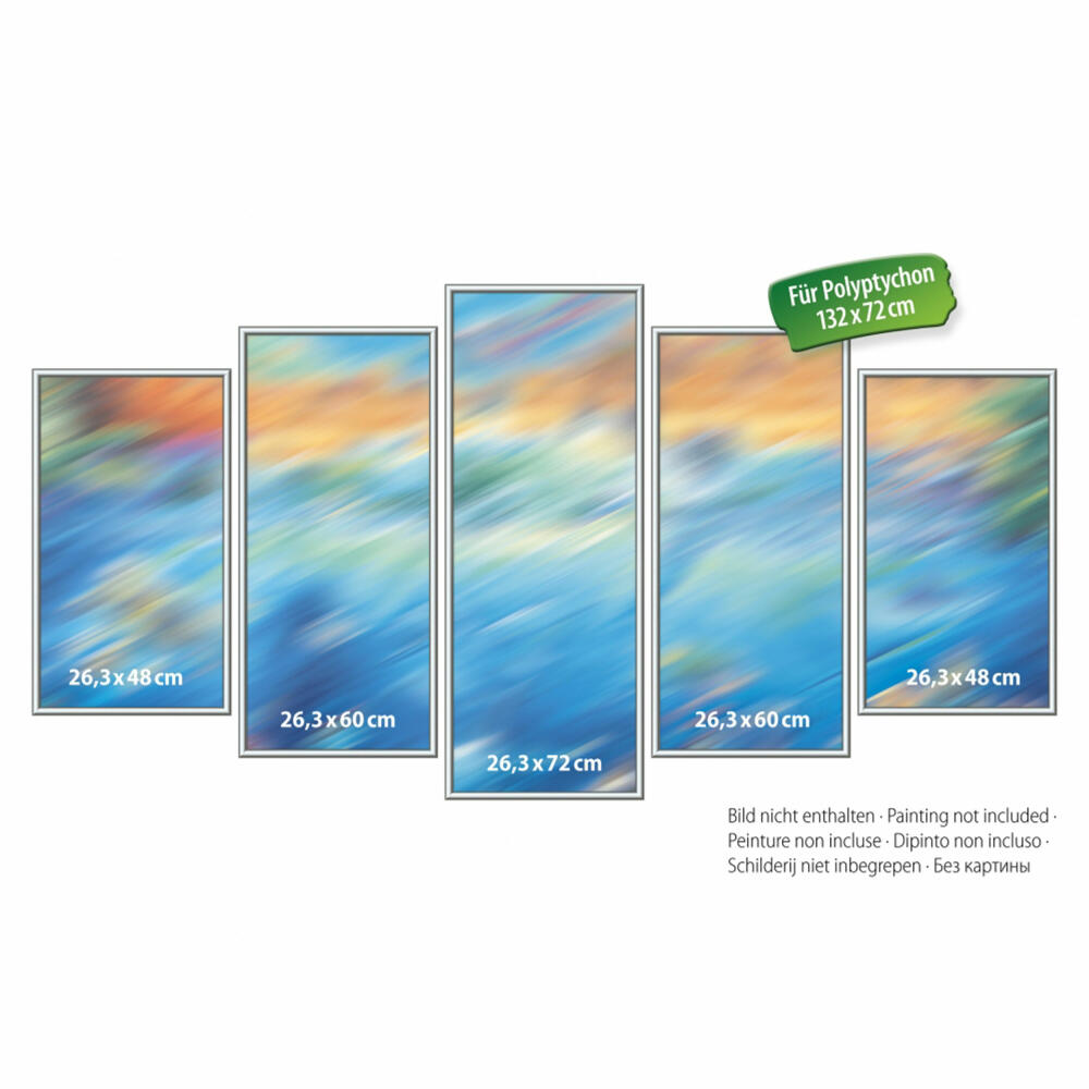 Schipper Painting by Numbers Aluminum Frame Polyptych, Picture Frame, Frame, Silver, 605280901
