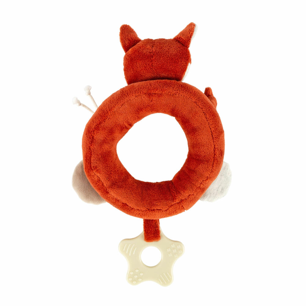 sigikid PlayQ Active Ring Fox Yellow, grasping toy, grasping toy, rattle, baby toy, polyester, 43224