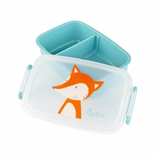 sigikid Brotdose Fuchs, Brotbox, Lunchbox, Kinder, Kunststoff, 9 x 17.5 cm, 25365