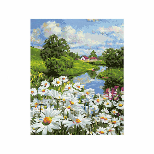 Schipper Malen nach Zahlen Margeritenwiese, Meisterklasse Klassiker, Malvorlage, Wandbild, 24 x 30 cm, 609240899