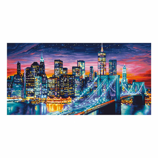 Schipper Painting by Numbers Manhattan at Night 2, Master Class Wide Format, Coloring Page, Wall Picture, 609220862