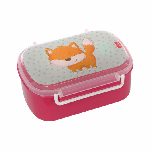 sigikid Lunchbox Fuchs, Brotdose, Vesperdose, Früchstücksdose, Kinder, Kunststoff, Blau / Pink, 25169