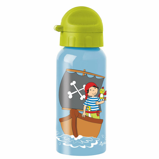 sigikid Sammy Samoa stainless steel drinking bottle, water bottle, children's drinking bottle, children's bottle, 400 ml, 25290