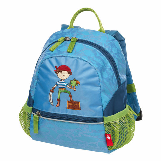 sigikid Rucksack Klein Pirat Sammy Samoa, Kindergartenrucksack, Kindergartentasche, Kindergarten Tasche, Jungen, Nylon, Blau, 5 L, 24936