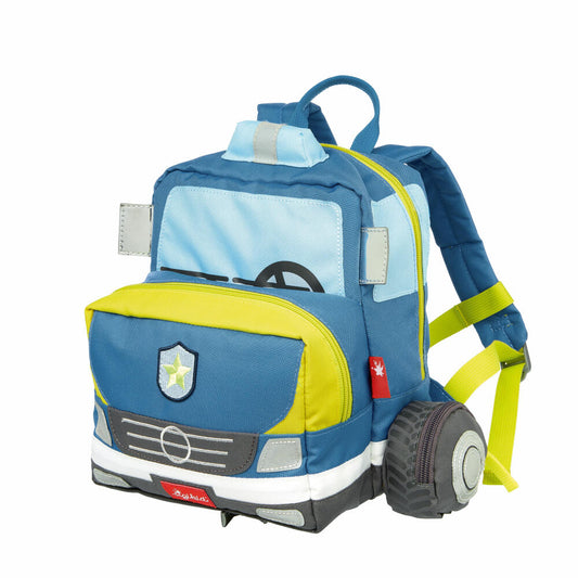 sigikid Themen-Rucksack Polizei, Kinderrucksack, Kitatasche, Kindergarten, Polyester, 3.6 L, 25257