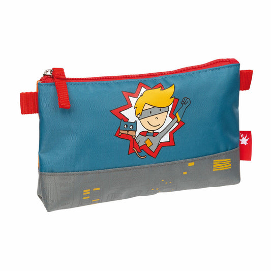 sigikid Kulturtasche Pille Power, Utensilo, Kulturbeutel, Mäppchen, Federmäppchen, Kinder, Nylon, Grau, 25002