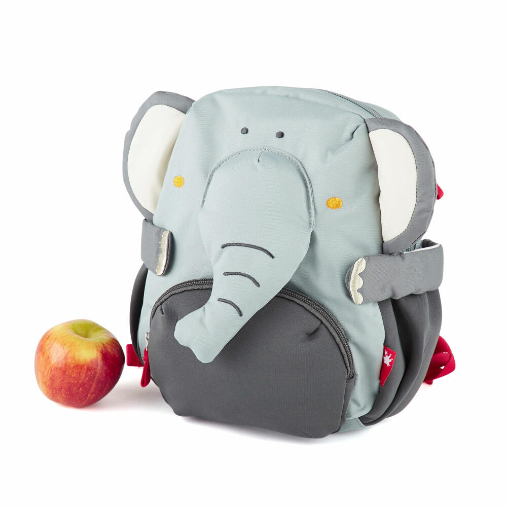 sigikid Pfötchenrucksack Elefant, Rucksack, Kinderrucksack, Kindergartentasche, Kinder, Polyester, Grau, 25256