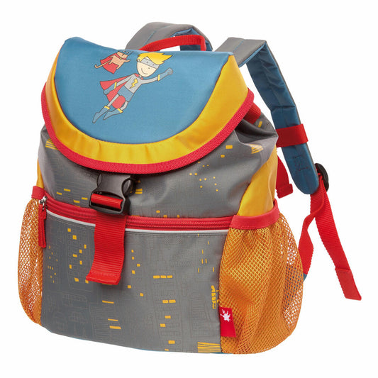 sigikid Rucksack Groß Pille Power, Kindergartenrucksack, Kindergartentasche, Kindergarten Tasche, Jungen, Nylon, Grau, 9 L, 24998