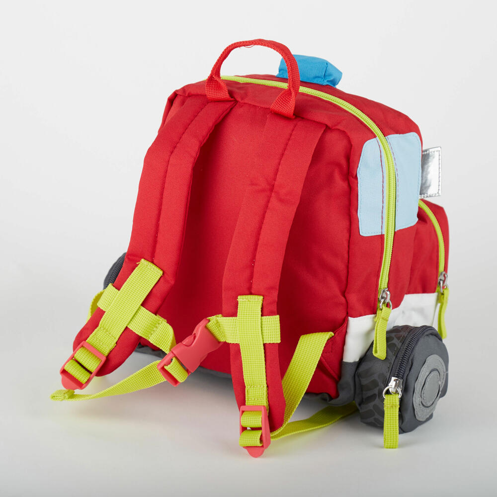 sigikid Rucksack Feuerwehrauto, Kinderrucksack, Kindergartentasche, Kinder, Feuerwehr, Polyester, Rot, 25251