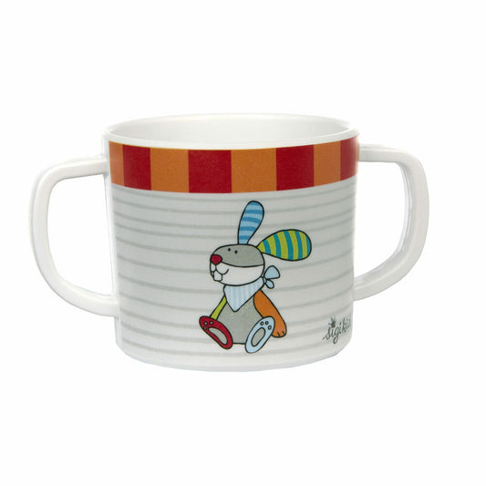 sigikid Ringel Dingel Melamin Tasse, Henkeltasse, Trinklerntasse, Kinder Becher, Rot / Orange, 25197