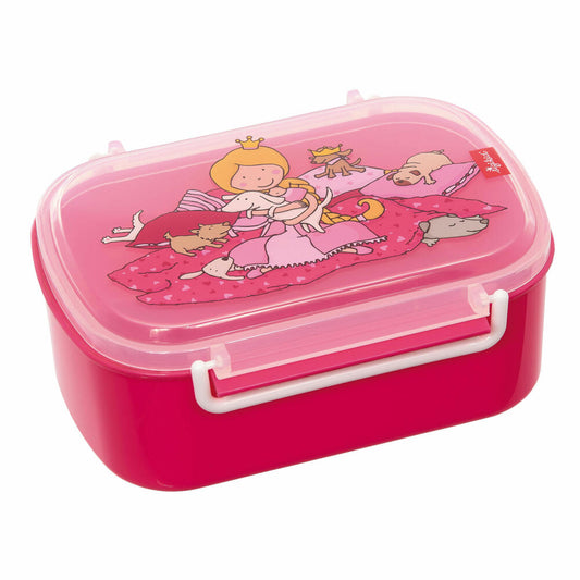 sigikid Brotzeitbox Prinzessin Pinky Queeny, Brotbox, Brotdose, Butterbrotdose, Vesperdose, Kinder, Kunststoff, Pink, 25007