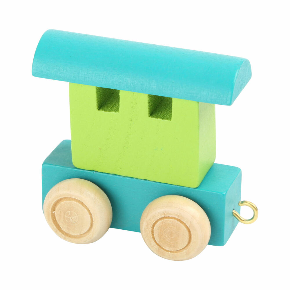 Legler small foot design Buchstabenzug Waggon grün & petrol, 10346