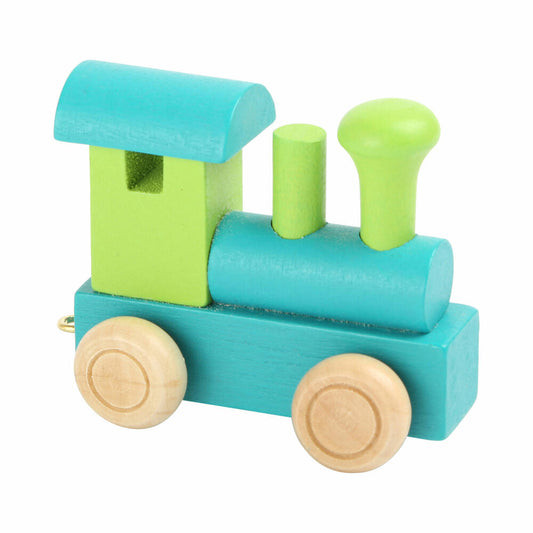 Legler small foot design Buchstabenzug Lokomotive grün & petrol, 10347