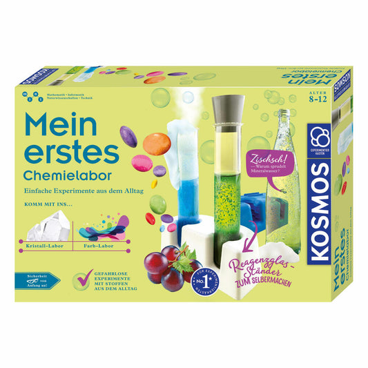 KOSMOS Mein erstes Chemielabor Experimentierkasten, Chemiebaukasten, Chemie Labor, einfache Experimente, ab 8 Jahren, 642525