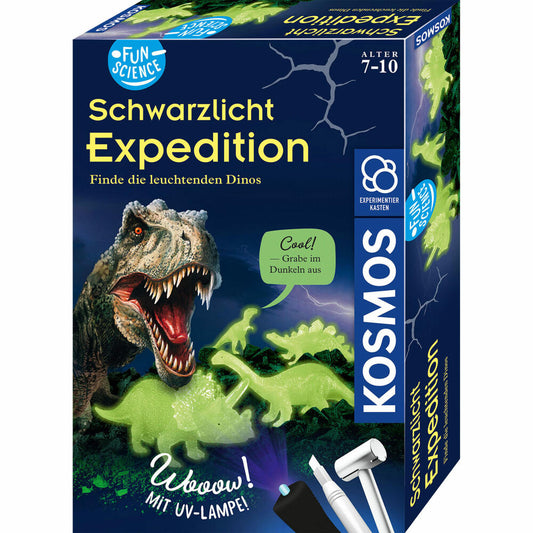 KOSMOS Fun Science Blacklight Expedition, Excavation, Excavation Block, Dino, Experiment Kit, 654276