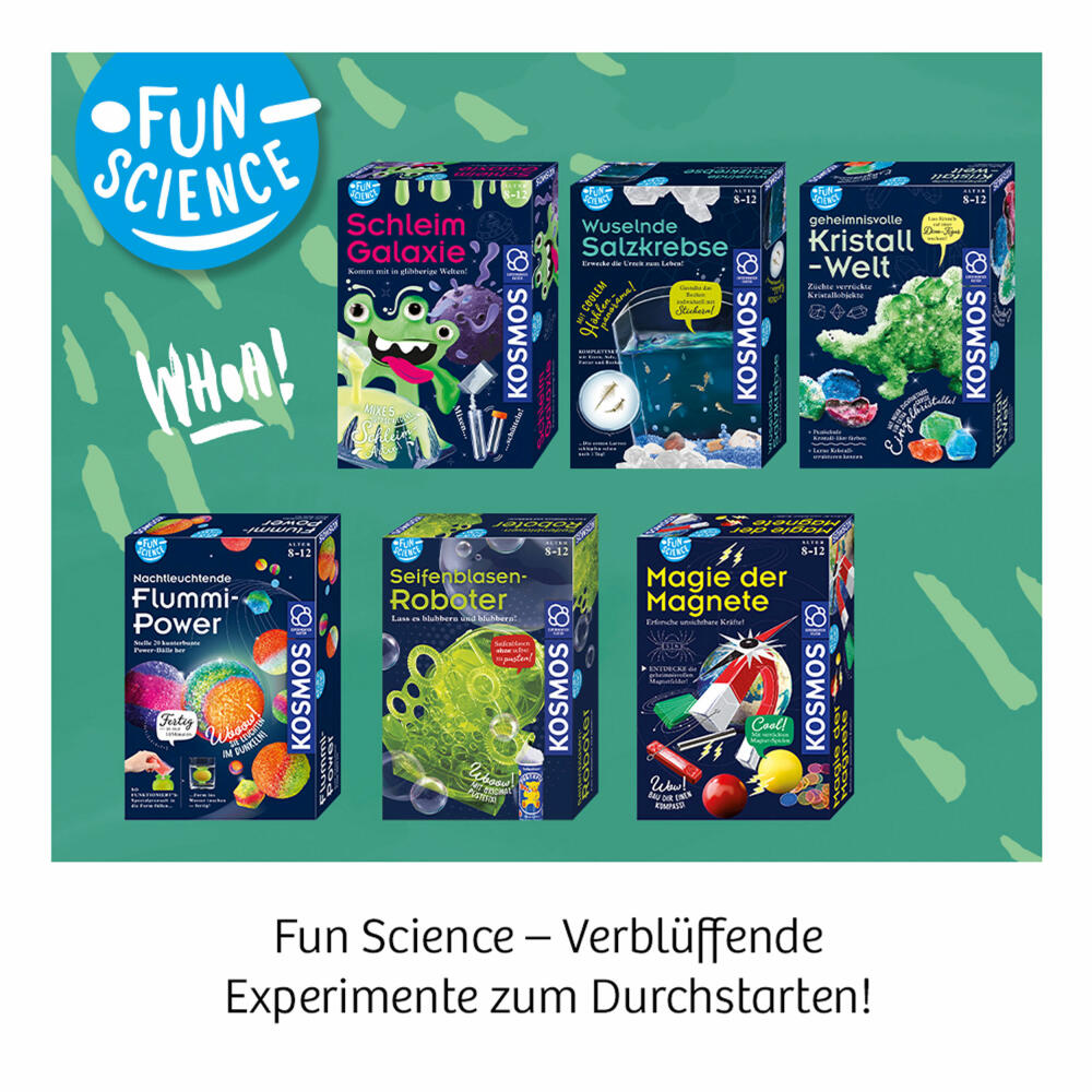 KOSMOS Fun Science Wuselnde Salzkrebse Experimentierkasten, Urzeitkrebse Züchten, Salzkrebse, 654160