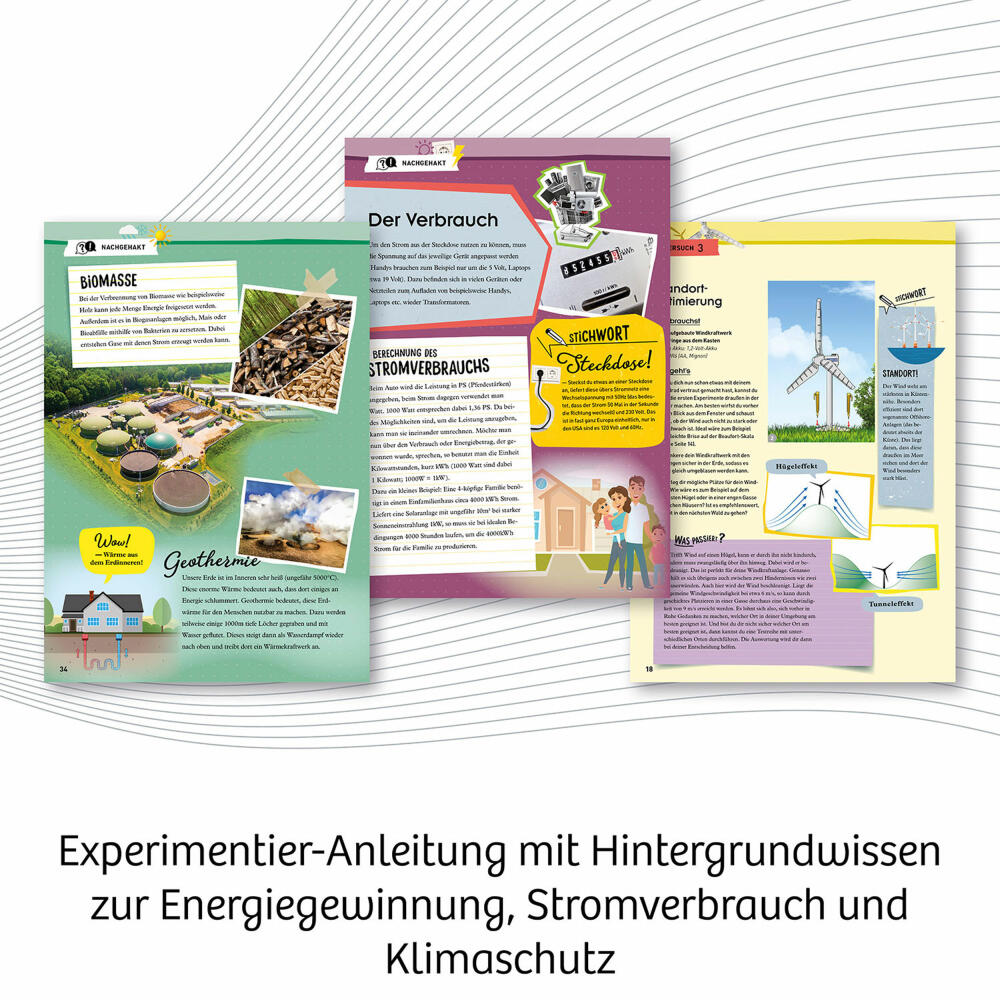 KOSMOS Wind-Rad Modellbausatz, Experimentierkasten, Windkraft Lernspielzeug, ab 8 Jahren, 621087