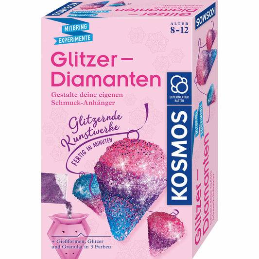 KOSMOS Glitzer-Diamanten, Experimentieren, Basteln, Lernen, Entdecken, ab 8 Jahren, 657758