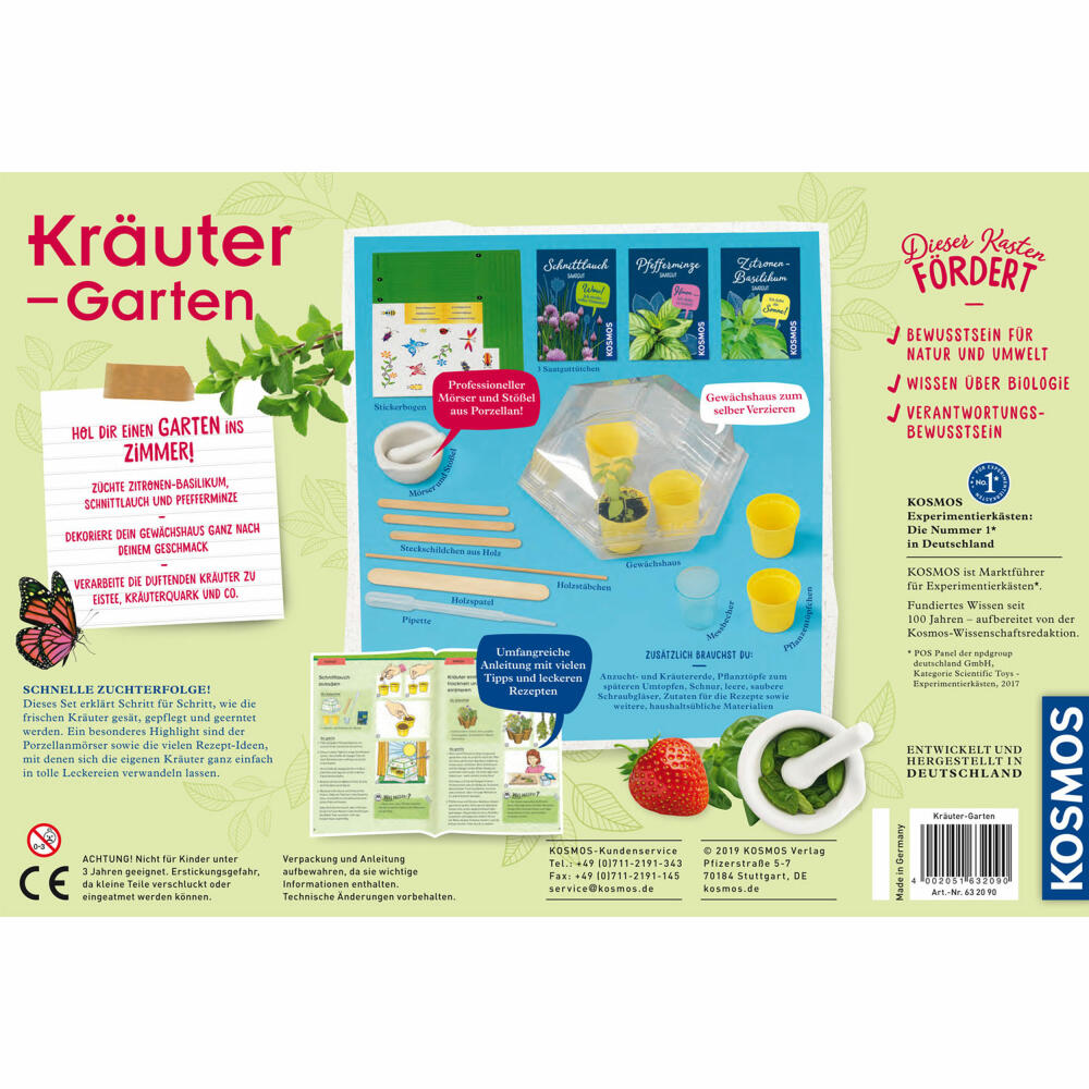 KOSMOS Kräuter-Garten, Garten, Anpflanzen, Spielen, Bauen, Entdecken, ab 6 Jahre, 632090