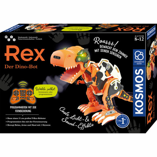 KOSMOS Rex - The Dino Bot, Robot, Construction Kit, Experiments, with Remote Control, 621155