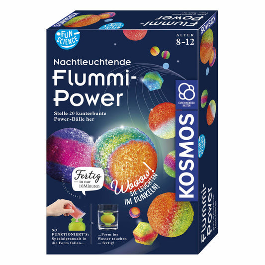 KOSMOS Fun Science Nachtleuchtende Flummi-Power Experimentierkasten, Flummis selber machen, ab 8 Jahren, 654108