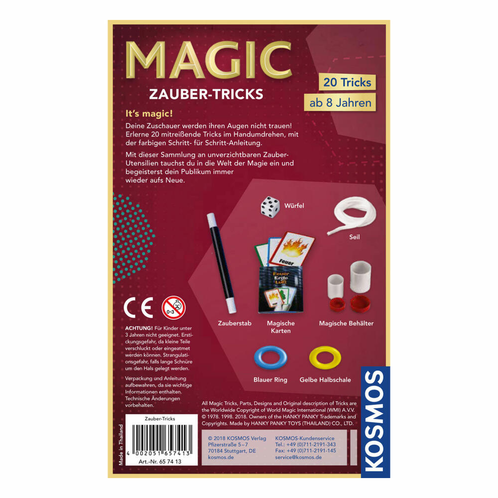 KOSMOS Experiment Kits Bring-Along Experiments Magic Tricks, Magic Tricks, Experiment Kit, Experiment Box, from 8 years, 657413