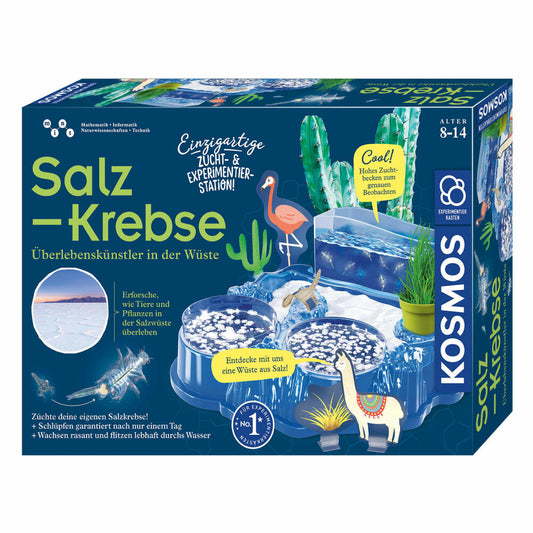 KOSMOS Salz-Krebse Experimentierkasten, Urzeitkrebse Züchten, Aufzucht, Salzkrebse, 633264
