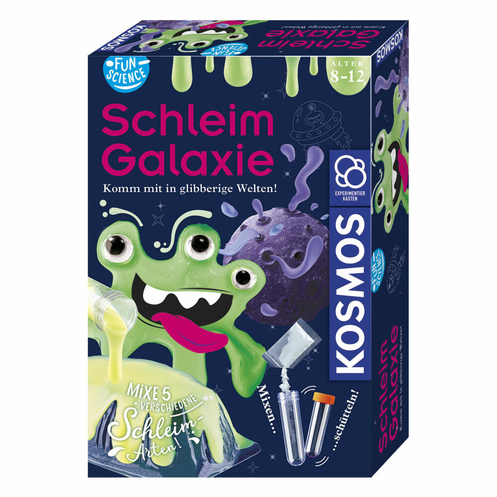 KOSMOS Fun Science Schleim-Galaxie Experimentierkasten, Schleimzucht, Schleim, Glibber, ab 8 Jahren, 654177