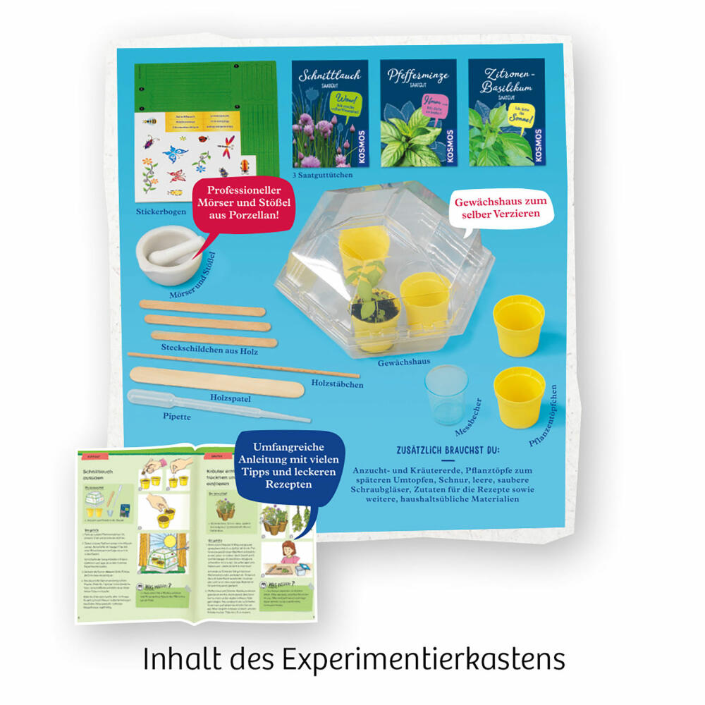 KOSMOS Kräuter-Garten, Garten, Anpflanzen, Spielen, Bauen, Entdecken, ab 6 Jahre, 632090