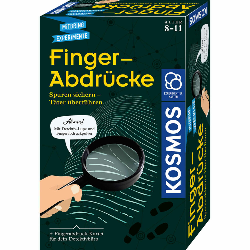 KOSMOS Finger-Abdrücke, Detektiv-Experimente, Experimentierkasten, Experimentier Kasten, ab 8 Jahren, 657796