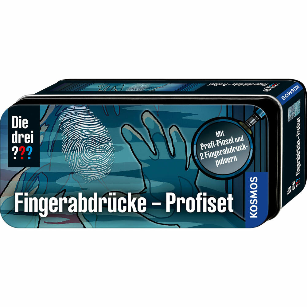 KOSMOS Die drei ??? Fingerabdrücke-Profiset XXL-Dose, Spuren Sichern, Detektiv, Detektivspiel, ab 8 Jahren, 632236