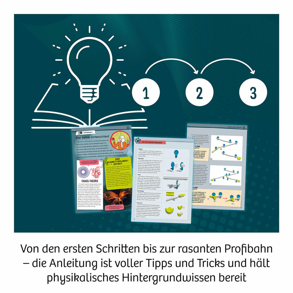 KOSMOS Gecko Run - Starter Set, Marble Run, Ball Track, Construction Kit, Experimenting, 620950