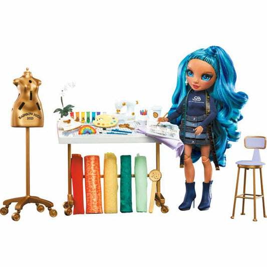 Rainbow High Dream &amp; Design Fashion Studio Playset, with Skyler Doll, Fashion Doll, Dress-up Doll, 587514EUC